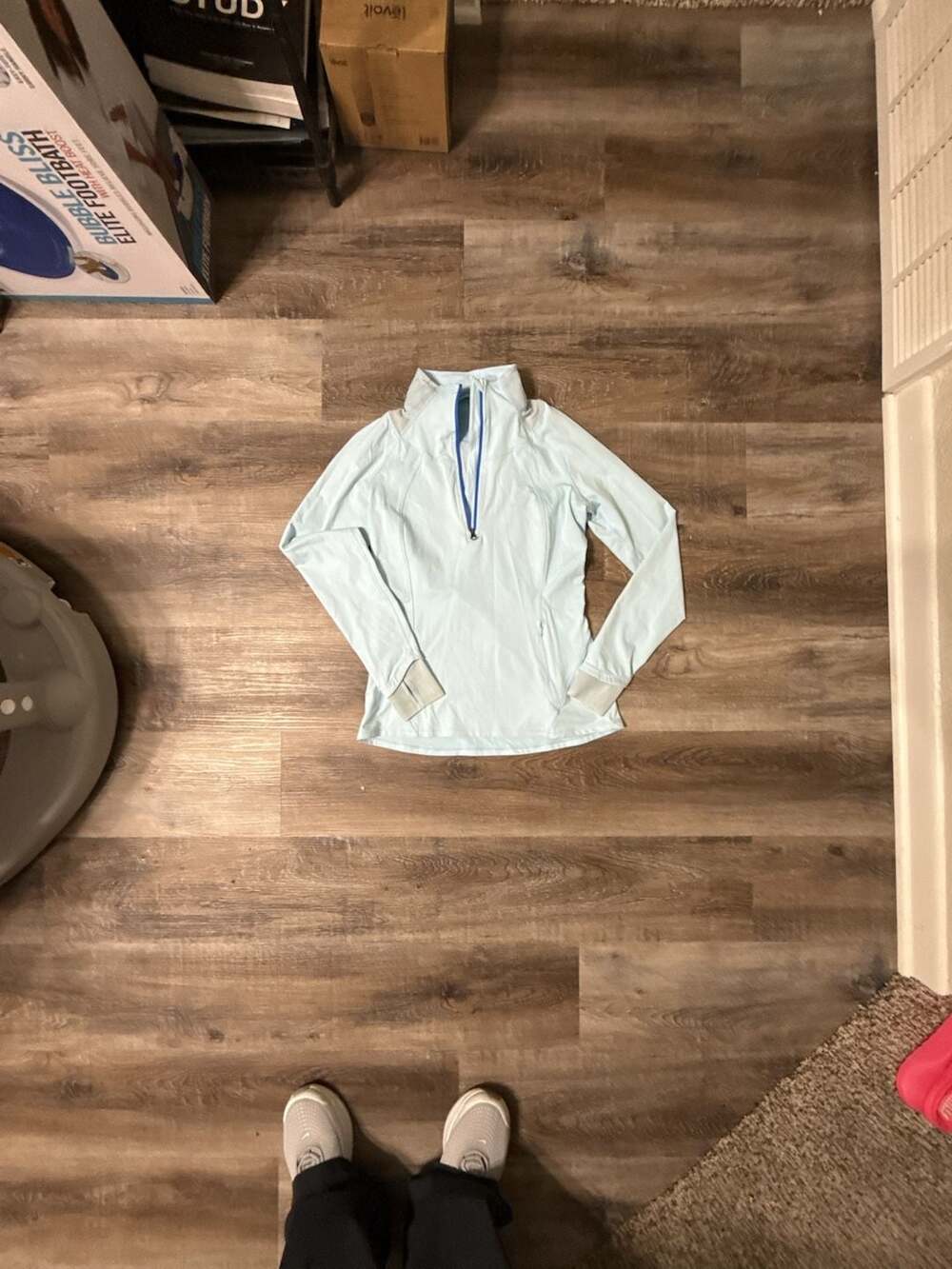 Lululemon Go the Distance 1/2 Zip Jacket Light Blue